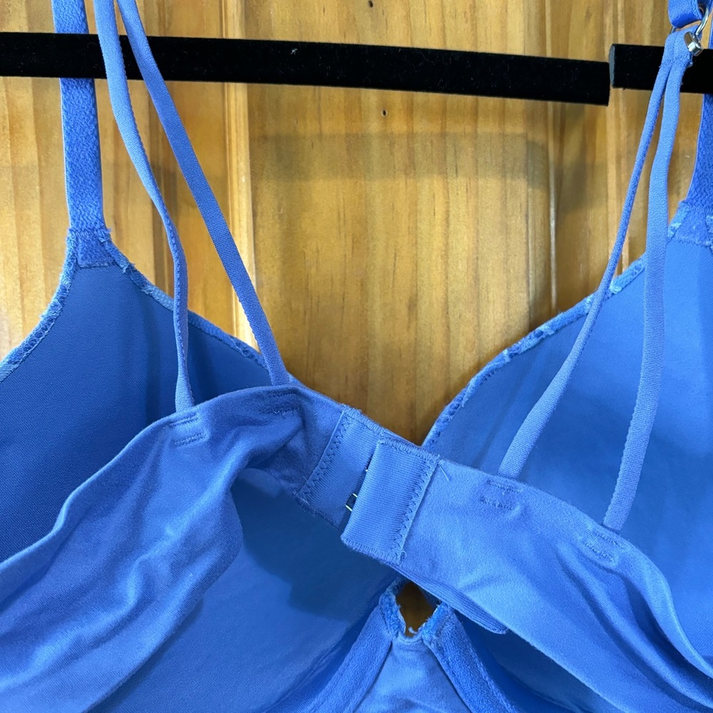 AERIE | Blue Sunnie Demi Push Up Blossom Lace Bra - Picture 4 of 6